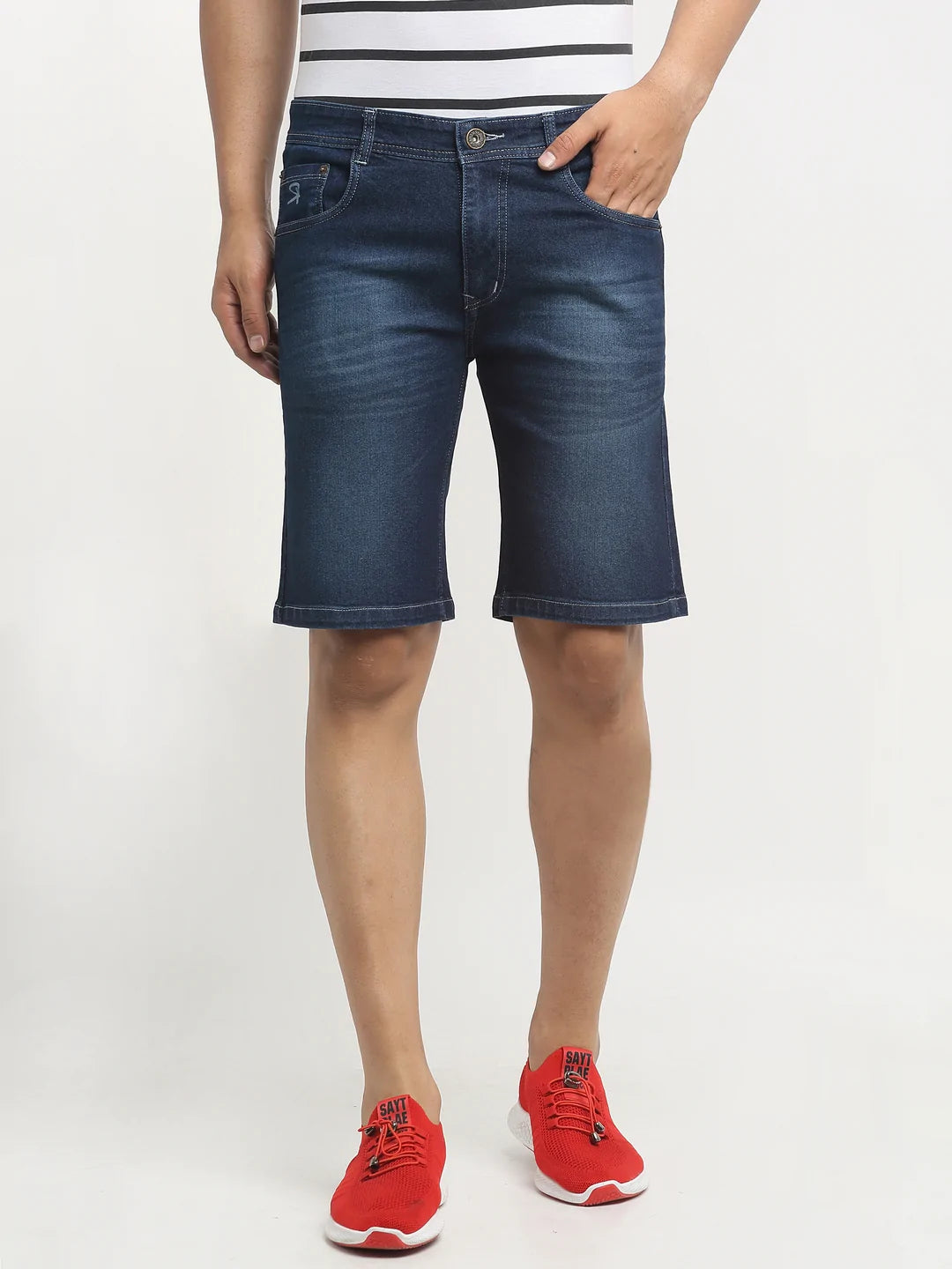 Men Blue Denim Shorts