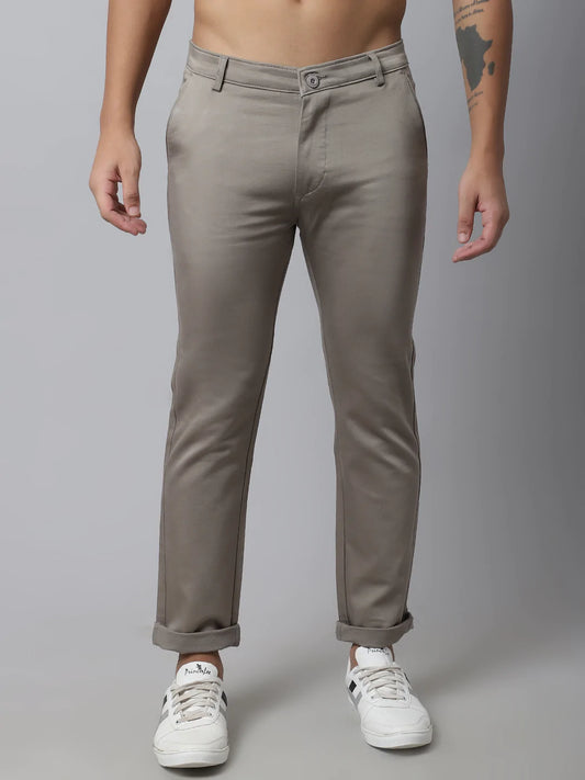 Men Cotton Slim Fit Chinos Trousers