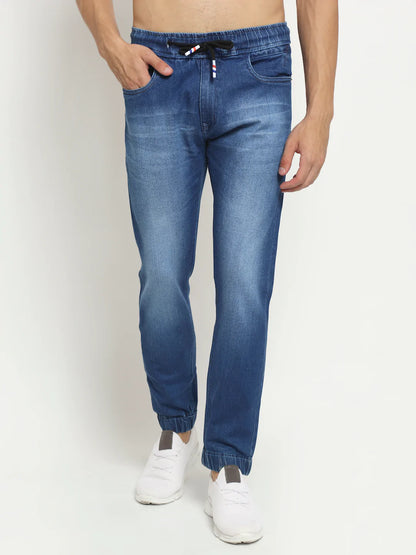 Men Blue Slim Fit Heavy Fade Stretchable Jeans