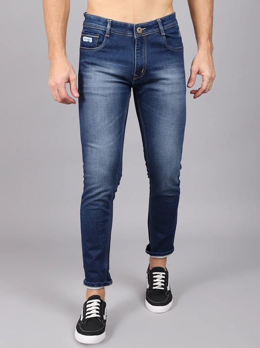 Men Blue Slim Fit Heavy Fade Stretchable Jeans