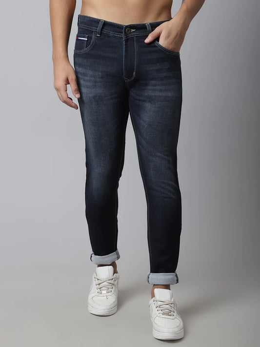 Men Blue Slim Fit Light Fade Stretchable Jeans