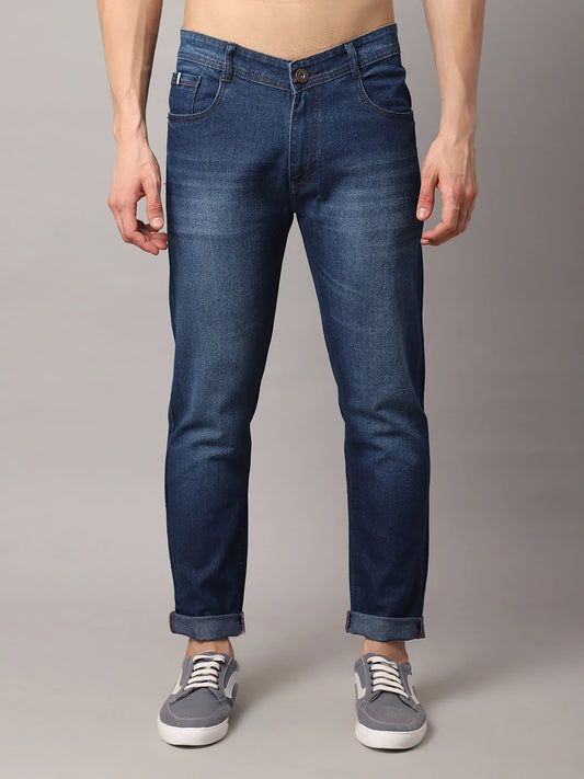 Men Blue Slim Fit Light Fade Stretchable Jeans