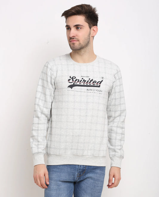 Men Grey Printed Sweatshirt