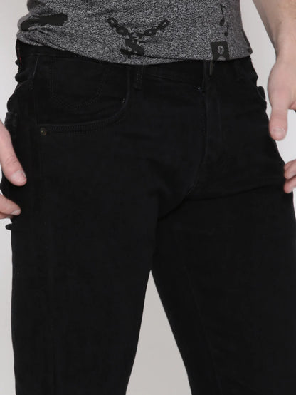 Men Black Slim Fit Denims