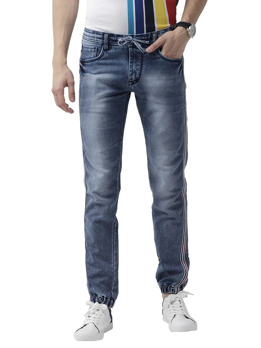 Men Blue Slim Fit Jogger Denims