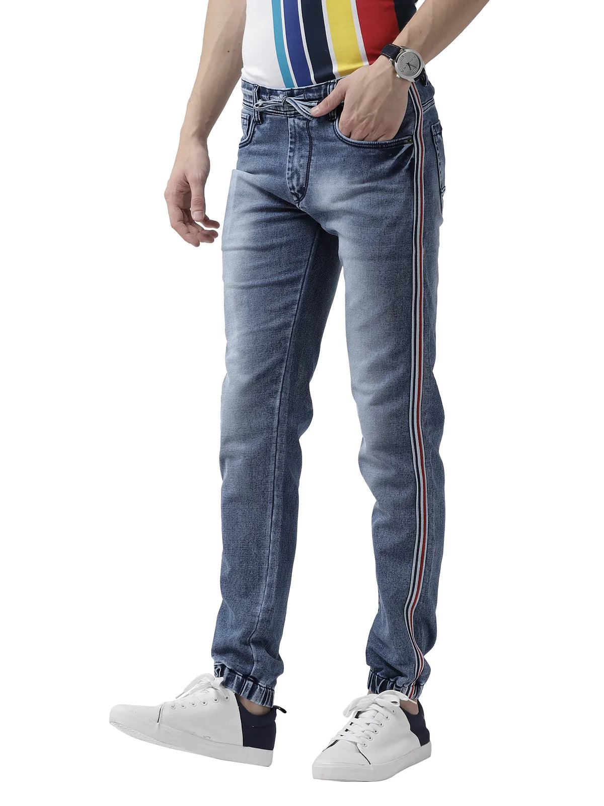 Men Blue Slim Fit Jogger Denims