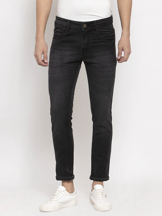 Men Black Slim Fit Denims