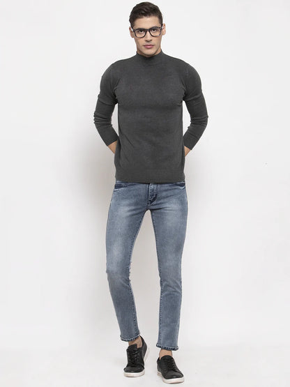 Men Grey Slim Fit Denims