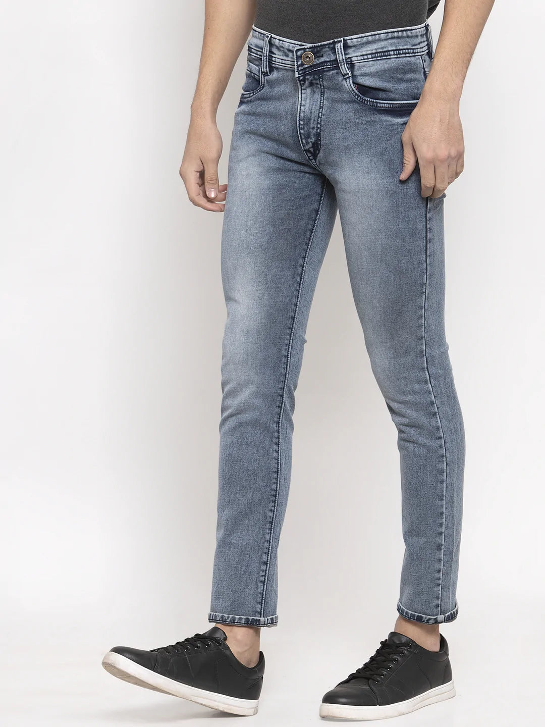 Men Grey Slim Fit Denims