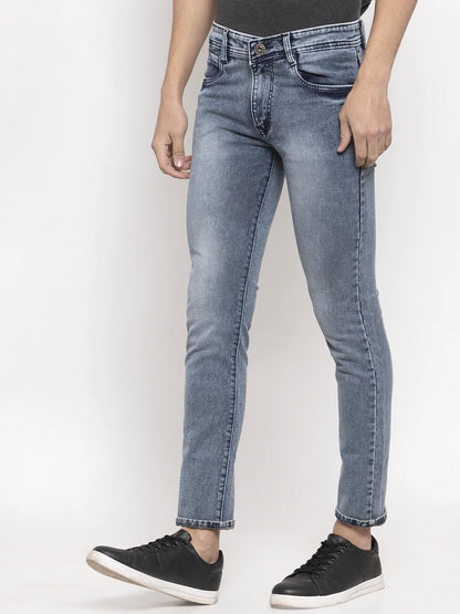 Men Grey Slim Fit Denims