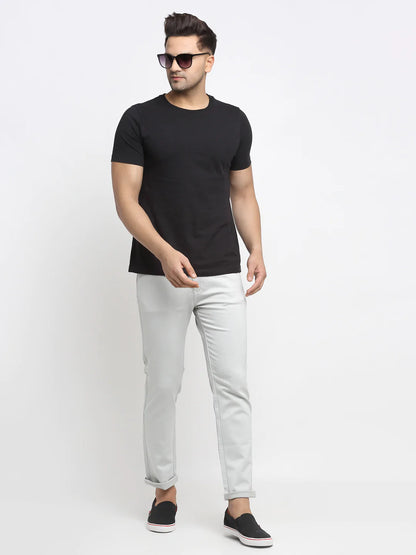 Men Grey Solid Slim Fit Jeans