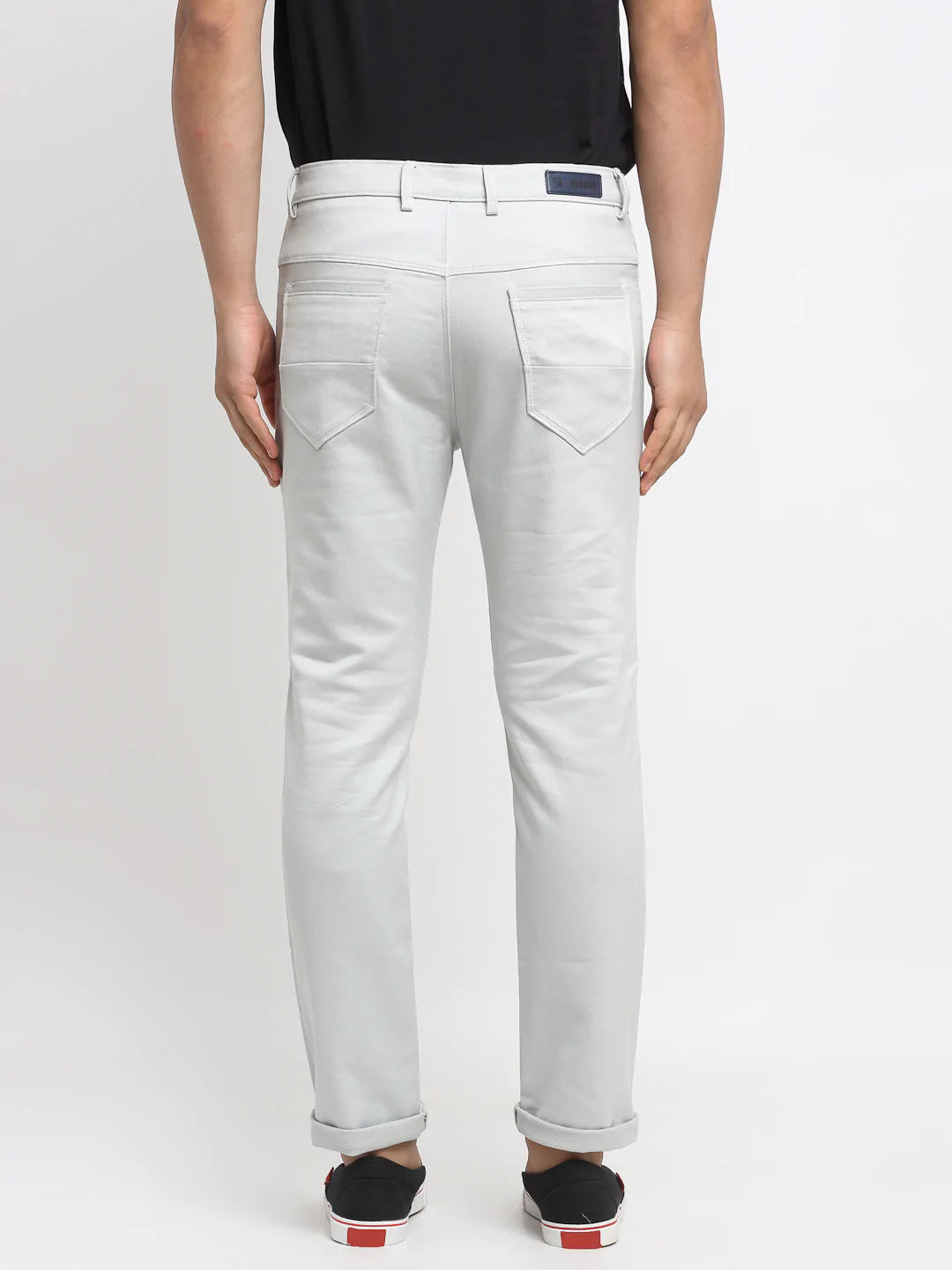 Men Grey Solid Slim Fit Jeans