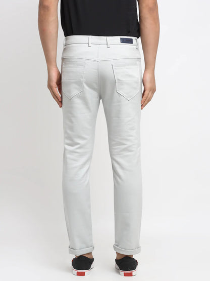 Men Grey Solid Slim Fit Jeans