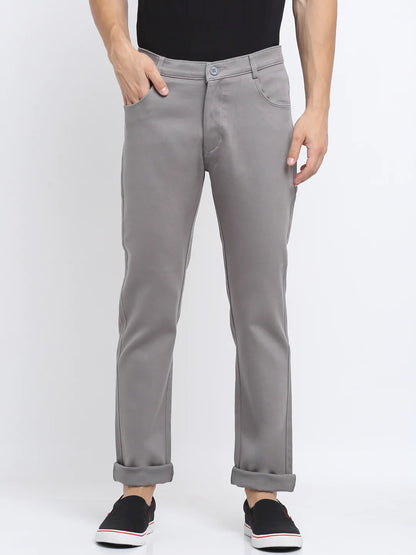 Men Grey Slim Fit Mid-Rise Clean Look Jeans