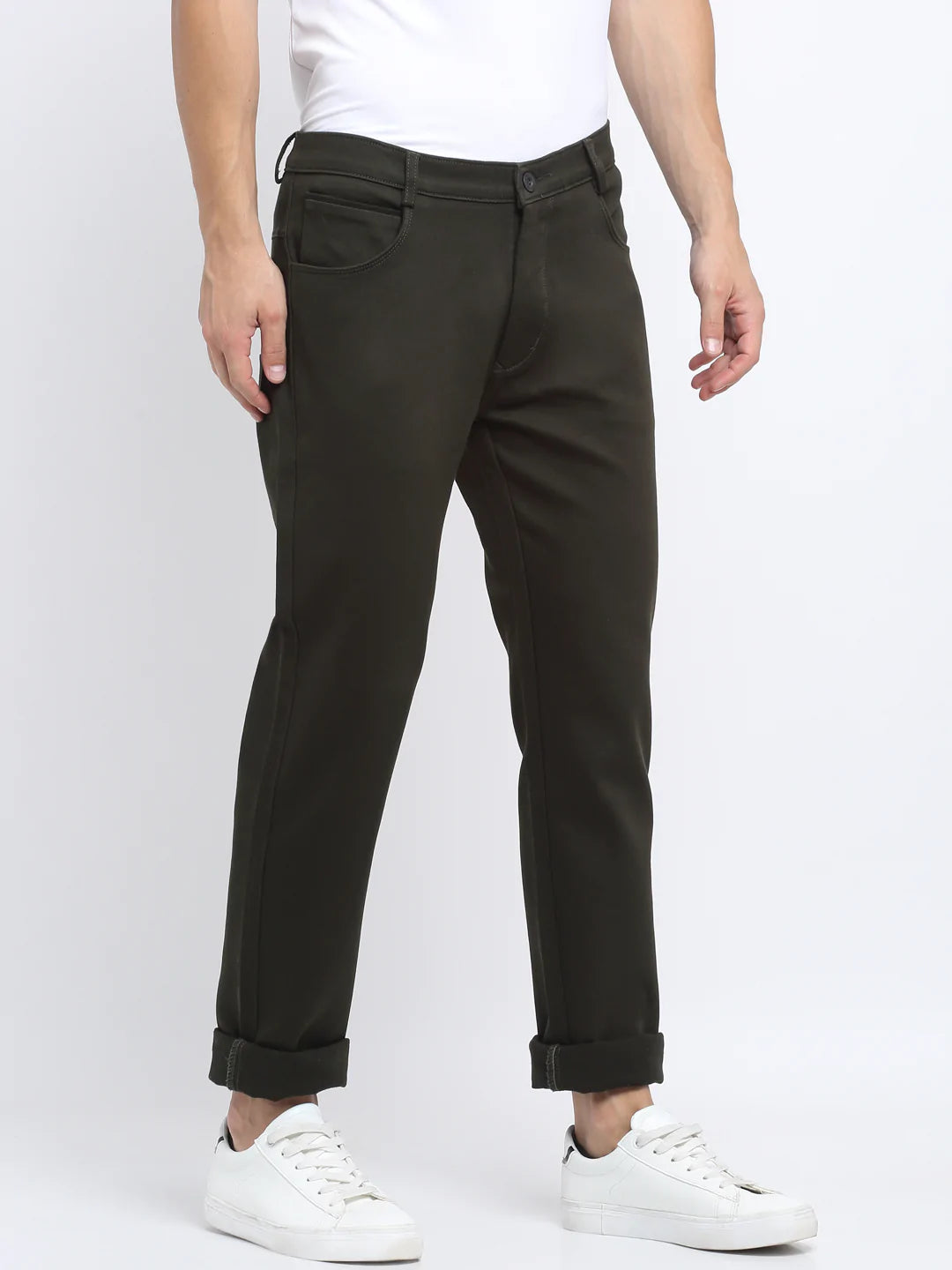 Men Green Slim Fit Jeans