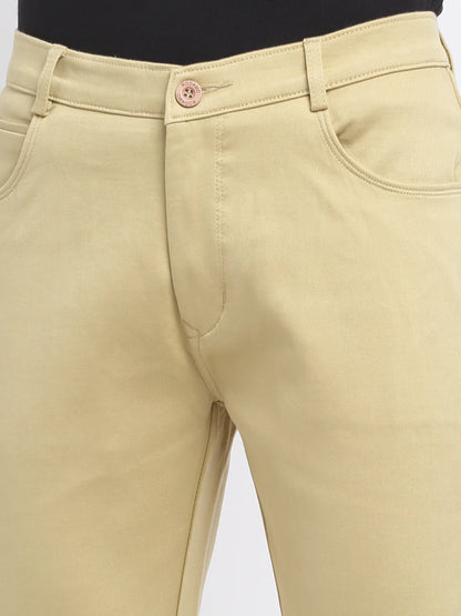 Men Beige Slim Fit Mid-Rise Clean Look Jeans