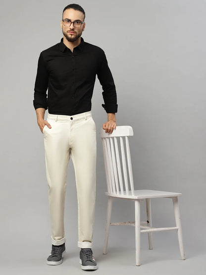 Men Black Slim Fit Casual Shirt