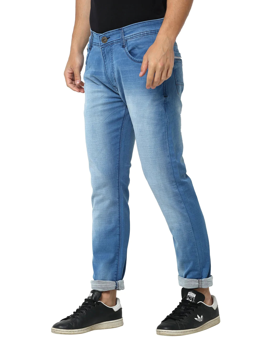 Men Blue Slim Fit Mid-Rise Clean Look Jeans