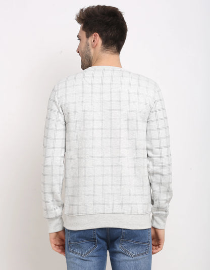 Men Grey Printed Sweatshirt