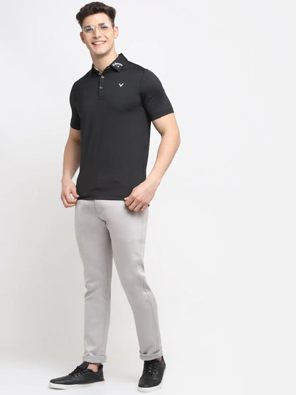 Men Grey Slim Fit Chinos Trousers