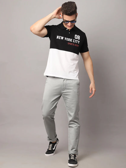 Men Grey Slim Fit Trousers