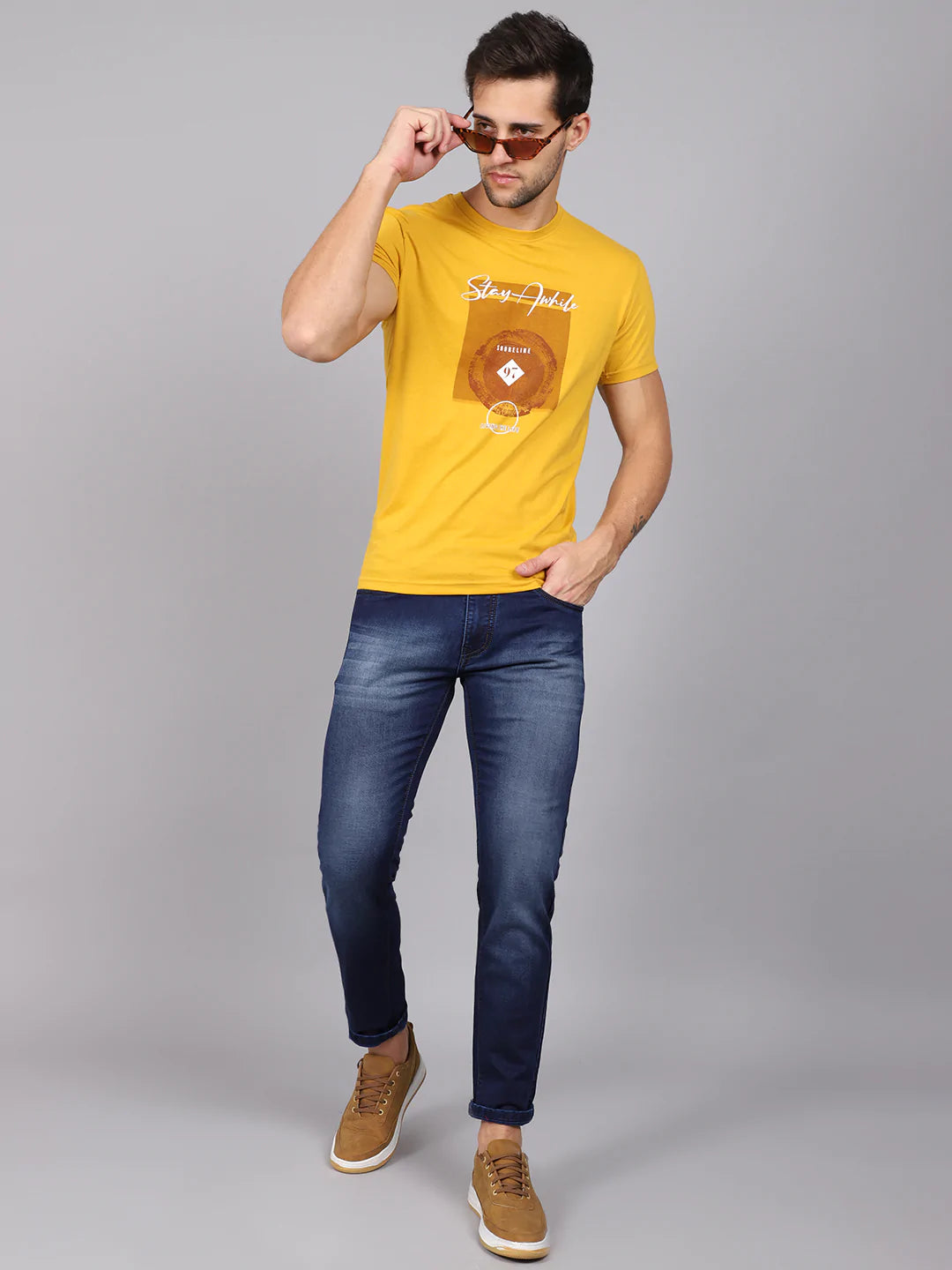 Men Blue Slim Fit Heavy Fade Stretchable Jeans