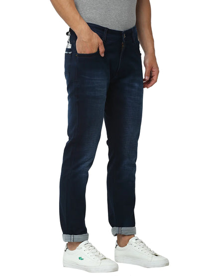 Men Blue Slim Fit Mid-Rise Clean Look Jeans