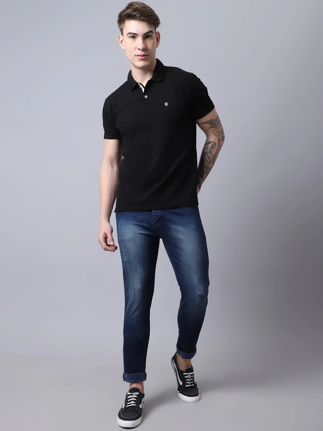 Men Blue Slim Fit Heavy Fade Jeans
