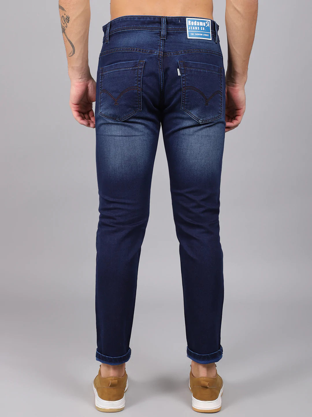 Men Blue Slim Fit Heavy Fade Stretchable Jeans