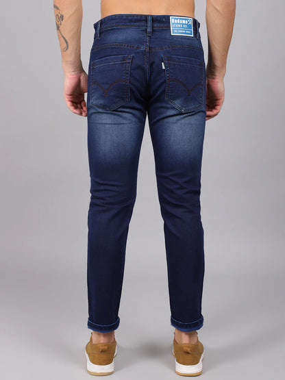 Men Blue Slim Fit Heavy Fade Stretchable Jeans