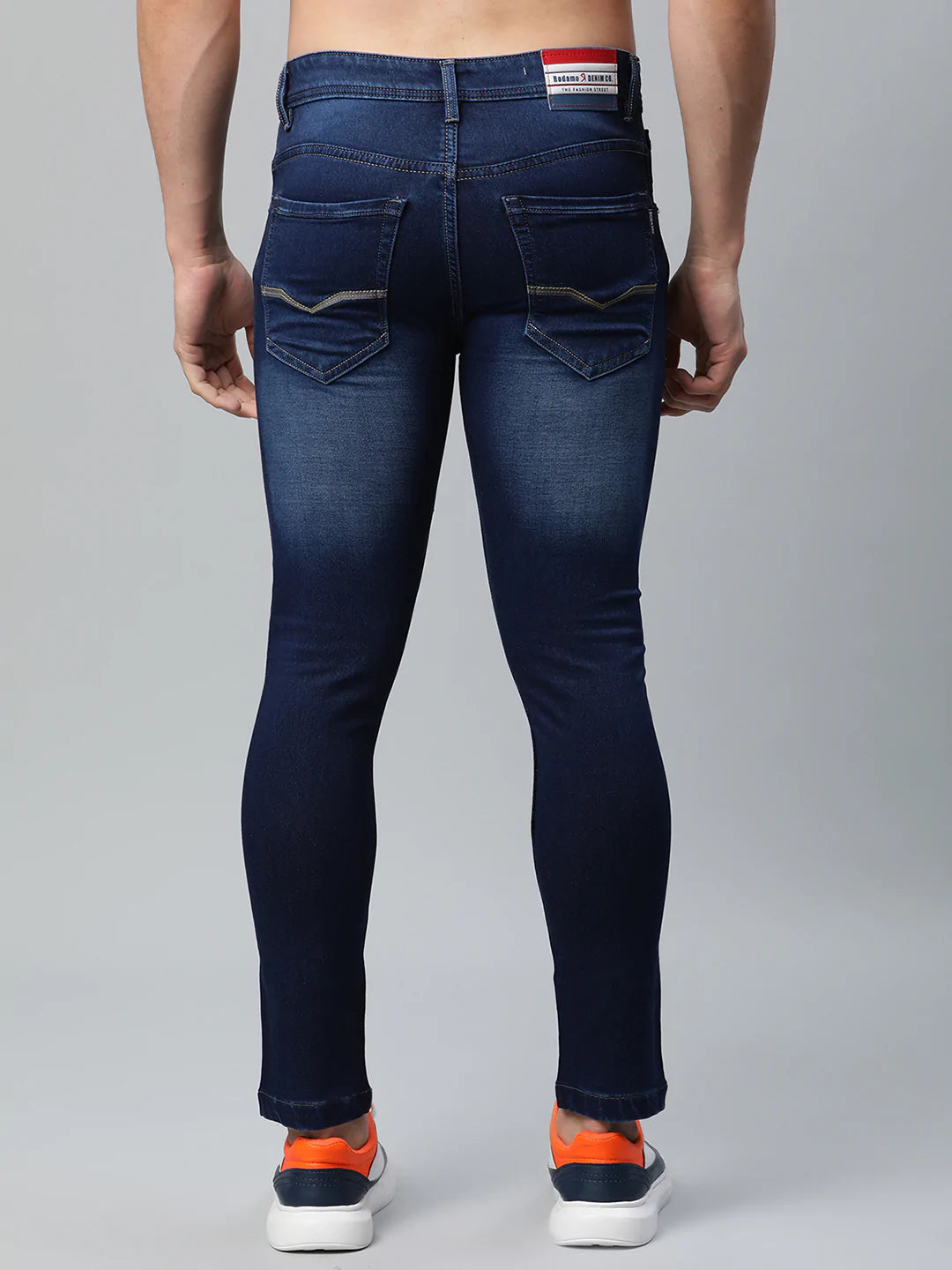Men Blue Slim Fit Light Fade Mid-Rise Stretchable Jeans