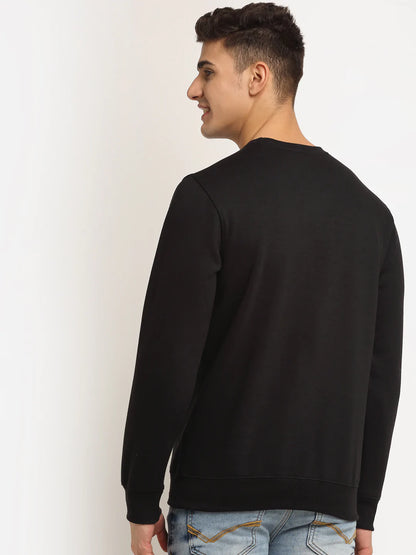 Men Black Printed Sweatshirt