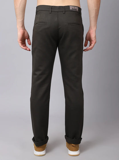 Men Green Slim Fit Trousers