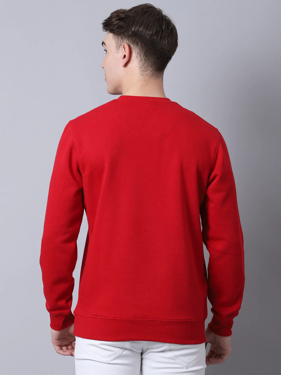 Men Red Printed Sweatshirt