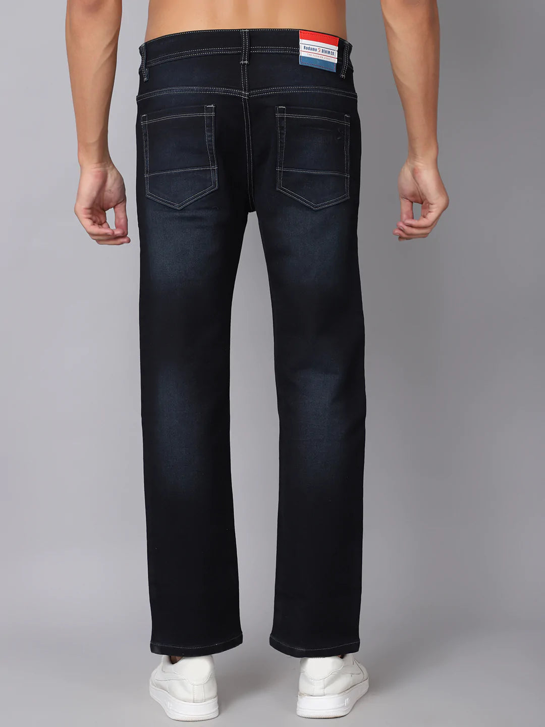 Men Blue Light Fade Stretchable Jeans