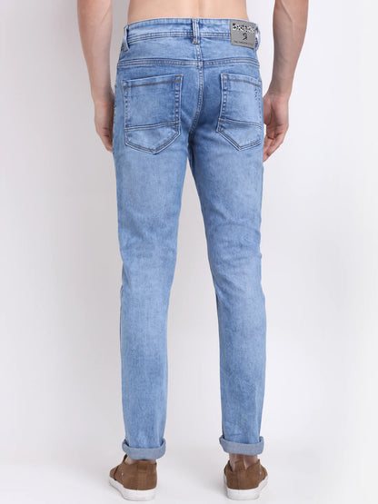 Men Blue Slim Fit Heavy Fade Stretchable Jeans