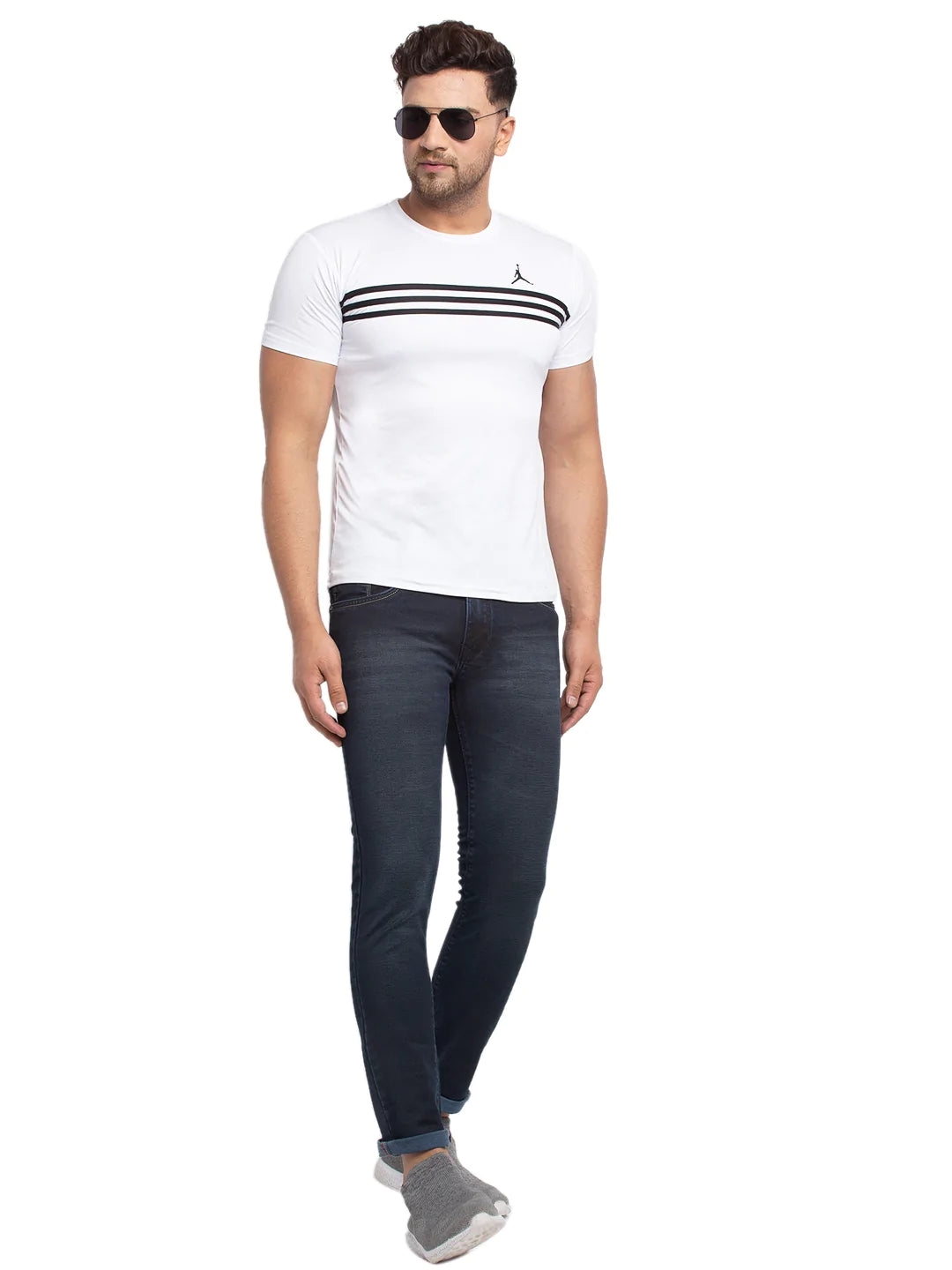 Men Blue Slim Fit Mid-Rise Clean Look Jeans