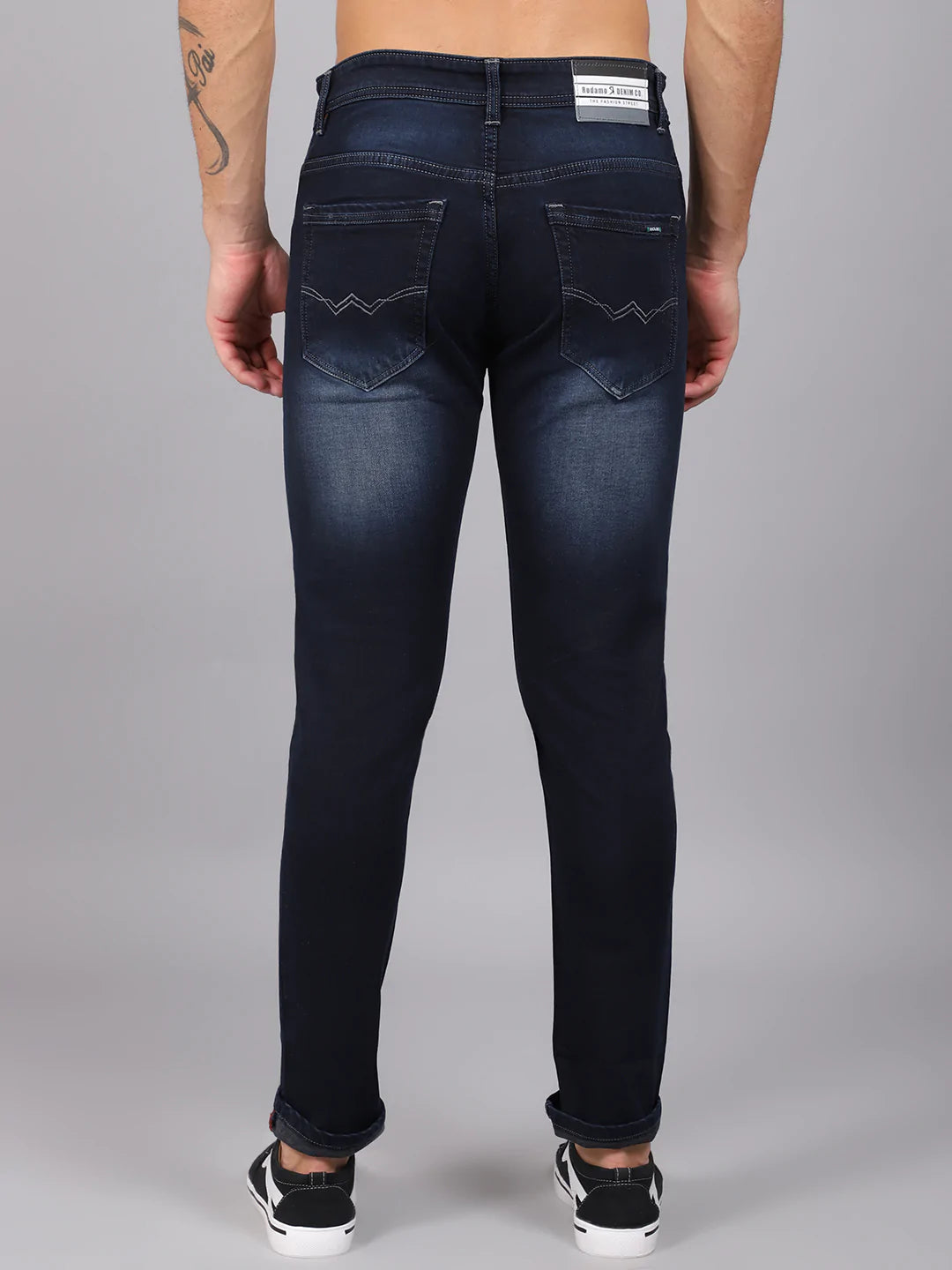 Men Blue Slim Fit Heavy Fade Stretchable Jeans