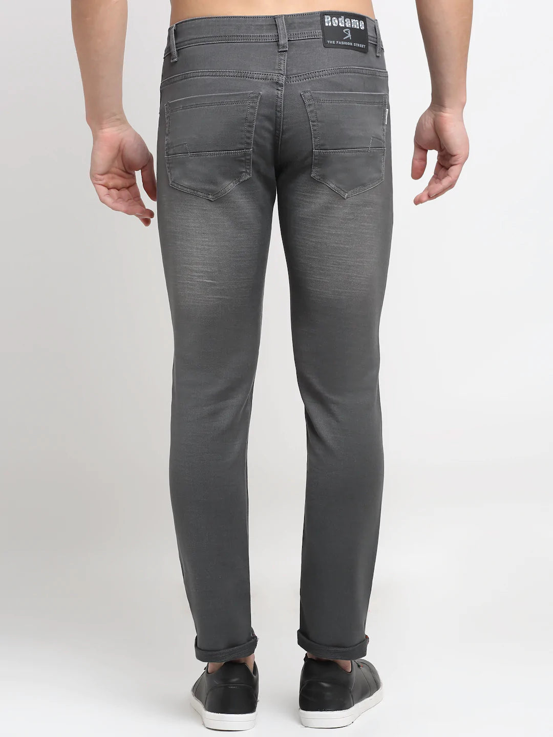Men Grey Slim Fit Heavy Fade Stretchable Jeans