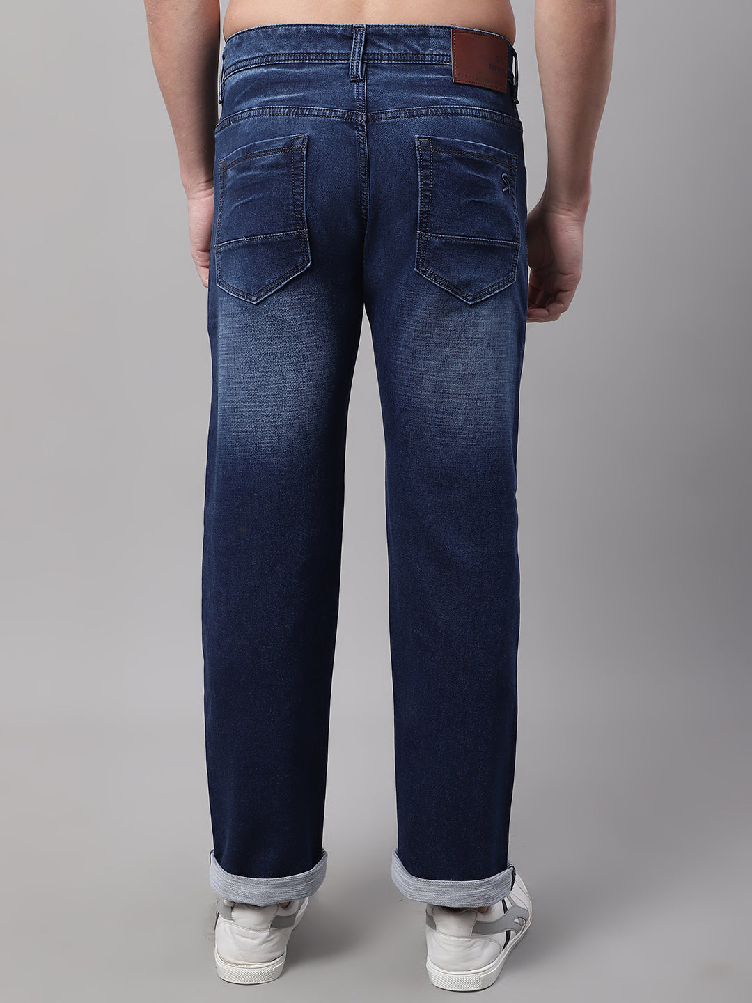 Men Mid Rise Light Fade Stretchable Cotton Jeans