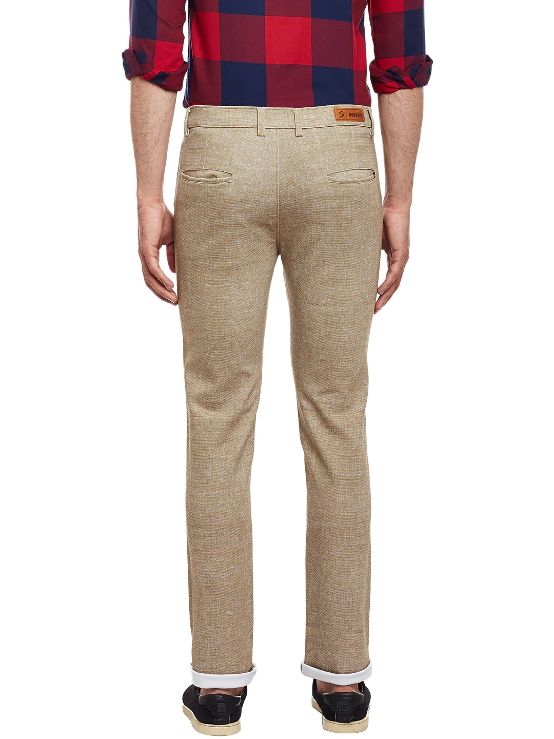 Men Beige Slim Fit Trousers