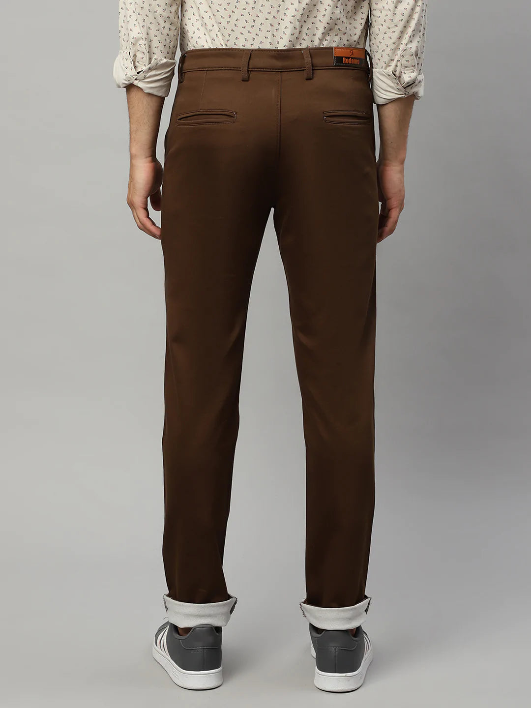 Men Brown Slim Fit Trousers