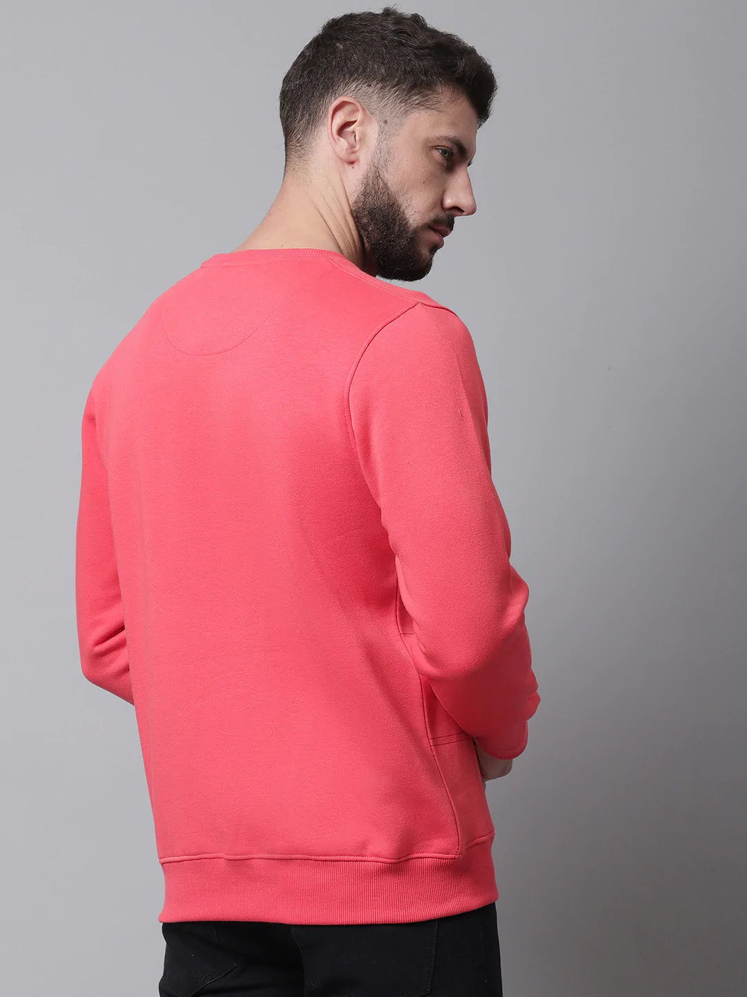 Men Pink Printed Sweatshirt