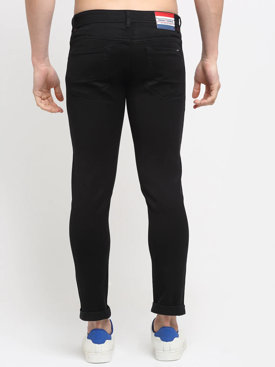 Men Black Solid Slim Fit Stretchable Jeans