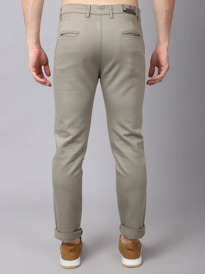 Men Olive Slim Fit Trousers