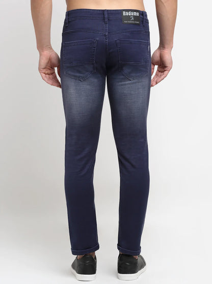 Men Blue Slim Fit Heavy Fade Stretchable Jeans
