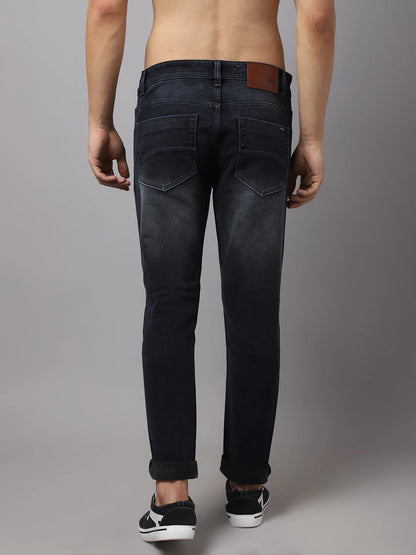Men Black Slim Fit Light Fade Stretchable Jeans
