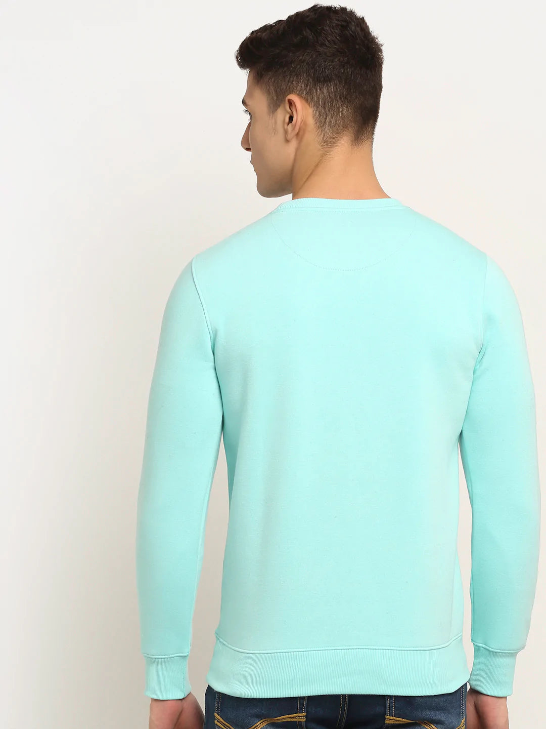 Men Blue Printed Sweatshirt
