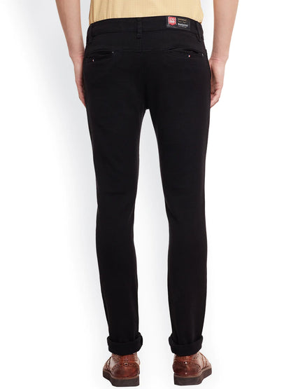 Men Black Slim Fit Trousers