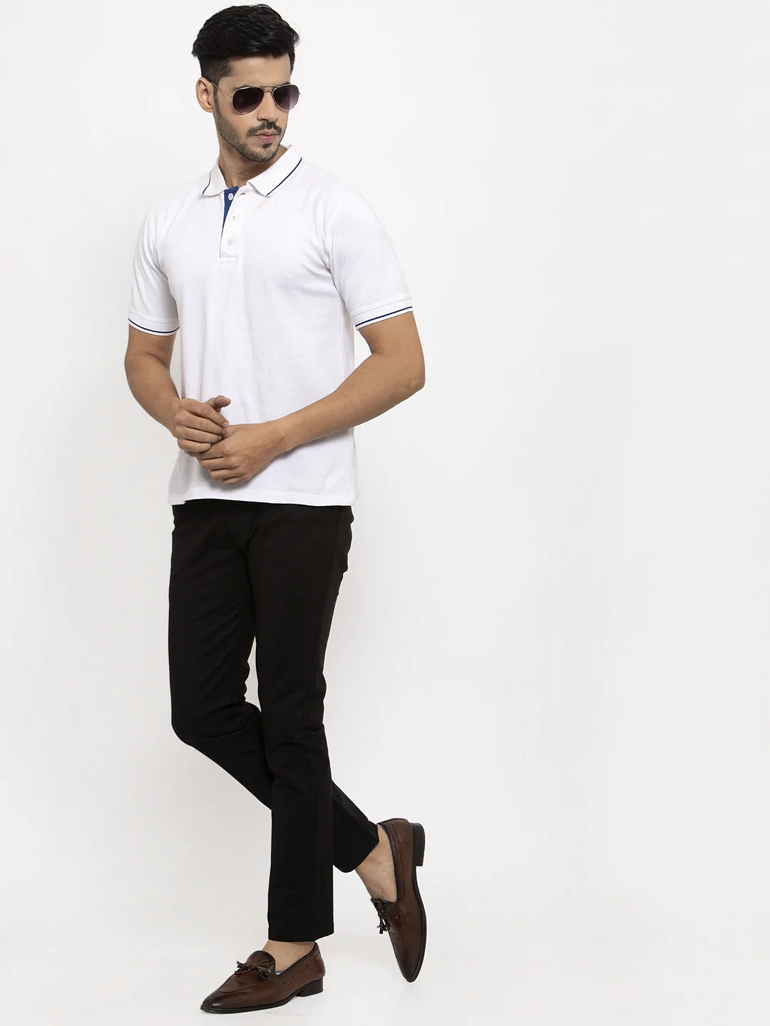 Men Black Slim Fit Chinos Trouser